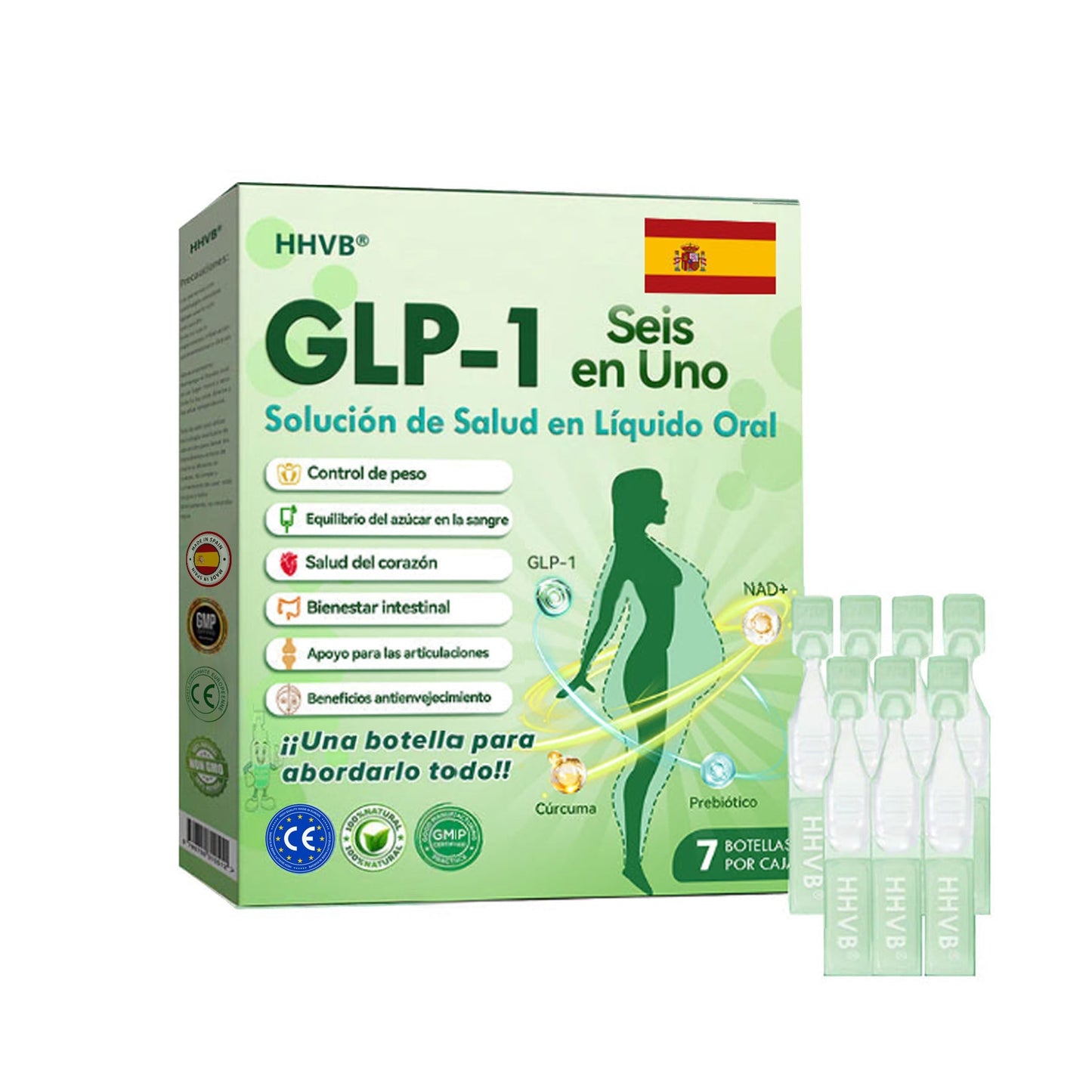 Tienda Oficial | 𝙃𝐻𝑉𝖡®✨𝑺𝒐𝒍𝒖𝒄𝒊ó𝒏 𝒐𝒓𝒂𝒍 𝒍í𝒒𝒖𝒊𝒅𝒂 𝑮𝑳𝑷-1 𝒔𝒆𝒊𝒔 𝒆𝒏 𝒖𝒏𝒐 (Solo una dosis al día, cambios visibles en 7 días) 🌿 Para obesidad, salud cardiovascular, diabetes, apnea del sueño, problemas articulares y más.